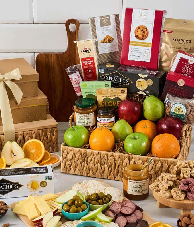 Fresh Fruit and Hors D'oeuvres Basket