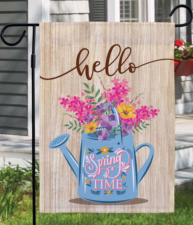 Hello Spring Time Garden Flag