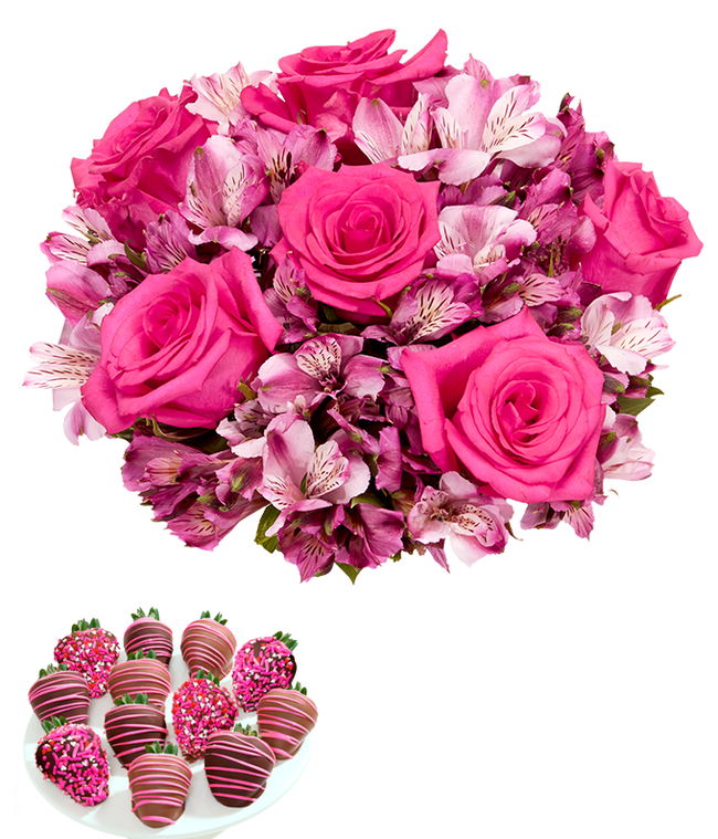 Partial image of Ma Ch&egrave;re Rose &amp; Berries without vase.