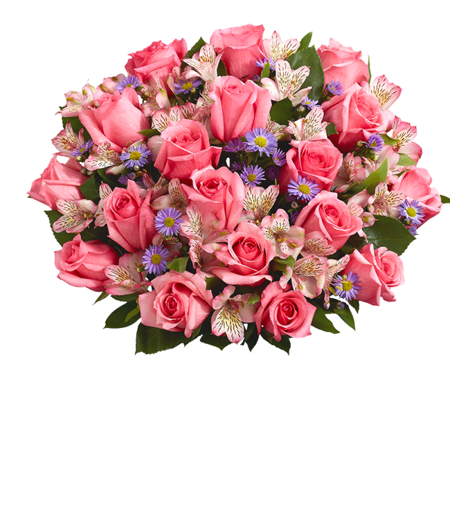 Partial image of Premium Dreamy Rose Bouquet without vase.