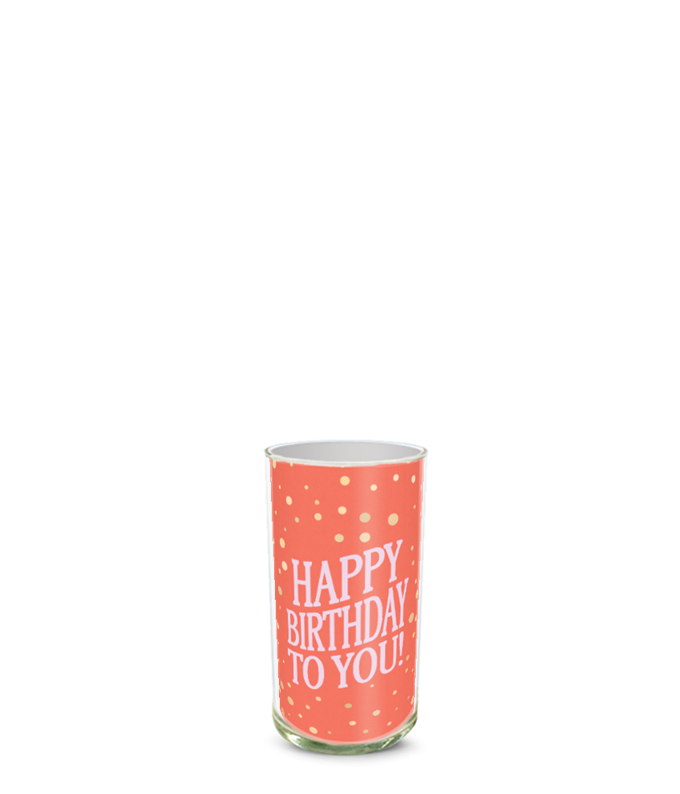 Partial image of Custom Photo Vase without flowers.